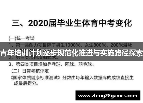 青年培训计划逐步规范化推进与实施路径探索