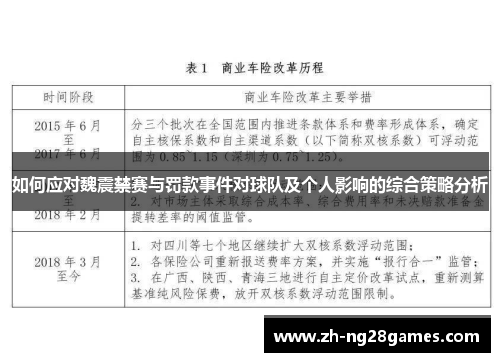 如何应对魏震禁赛与罚款事件对球队及个人影响的综合策略分析
